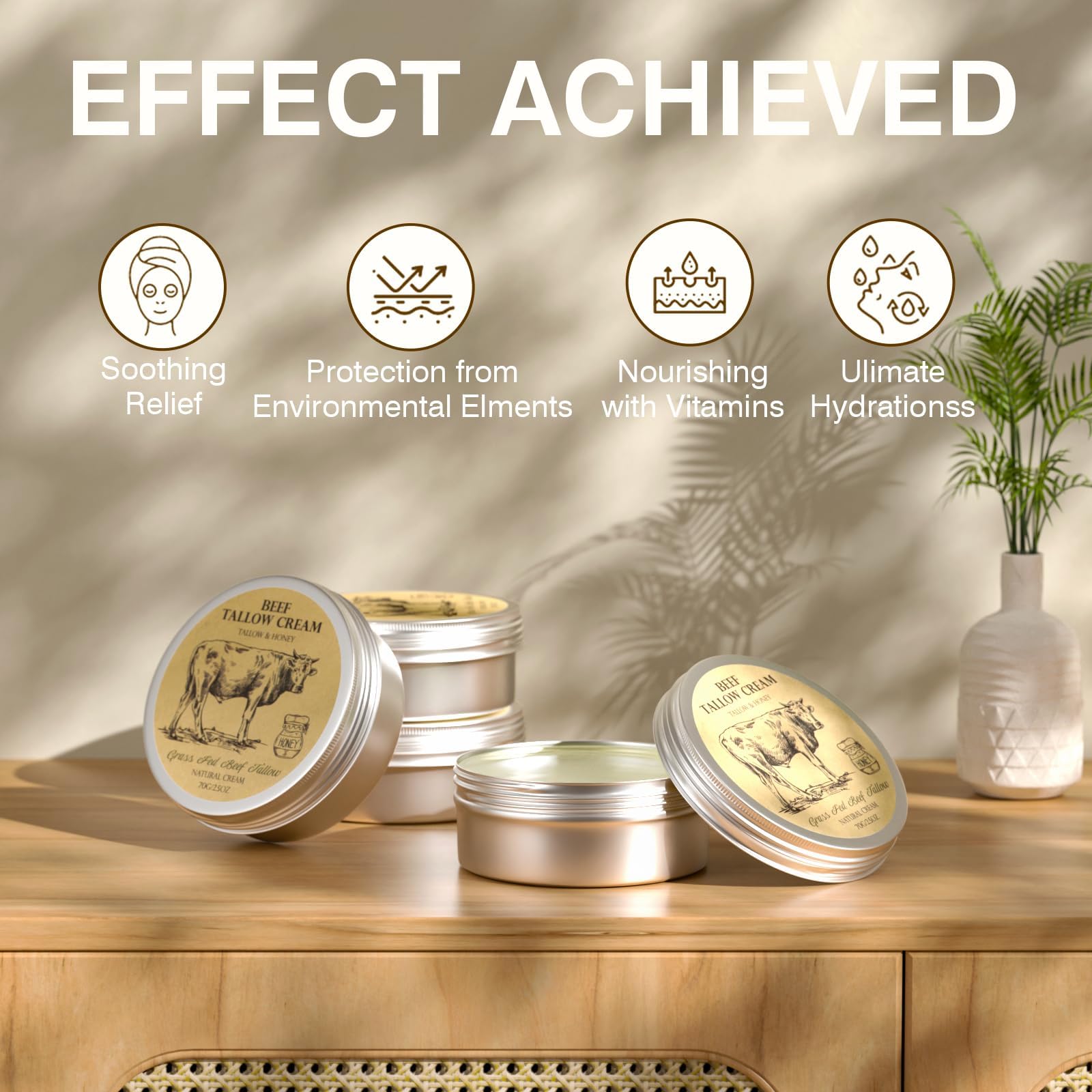 MROUVIK raw honey tallow blend highlighting nutrient-rich formula