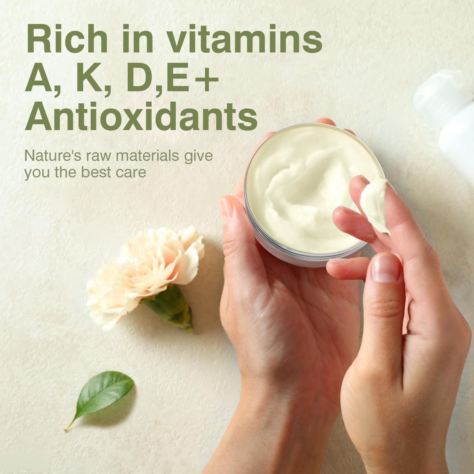 MROUVIK skin care application on hand for facial/body use