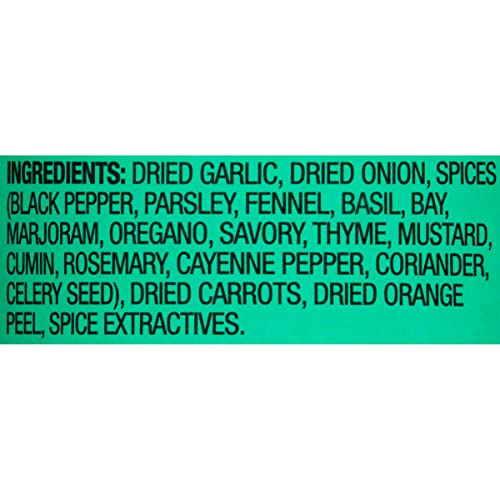 Close-up of Mrs. Dash garlic herb blend with bold, aromatic spices.