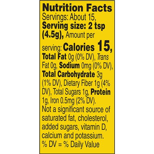Close-up of herbs on Mrs. Dash salt-free blend highlights natural spices.