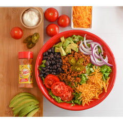 Mrs. Dash salt-free blend elevates taco fillings with vibrant color and aroma.