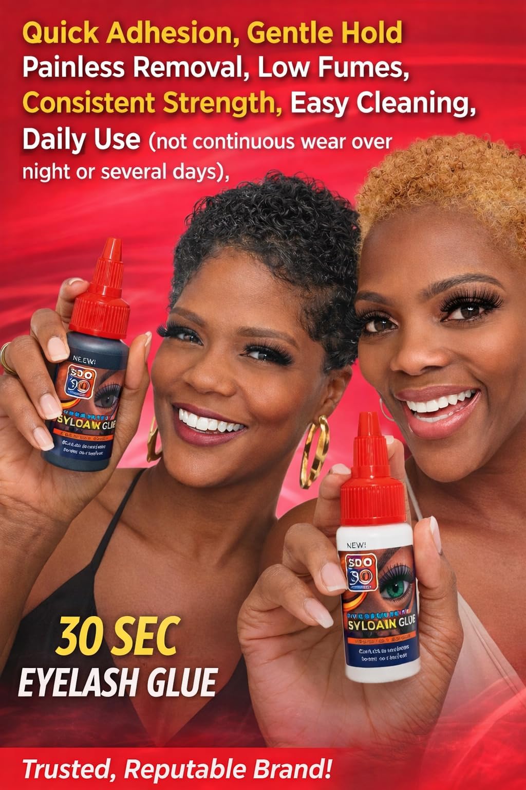 Mrs Gwen Salon Pro 30 Second Eyelash Glue easy clean-up and minimal residue