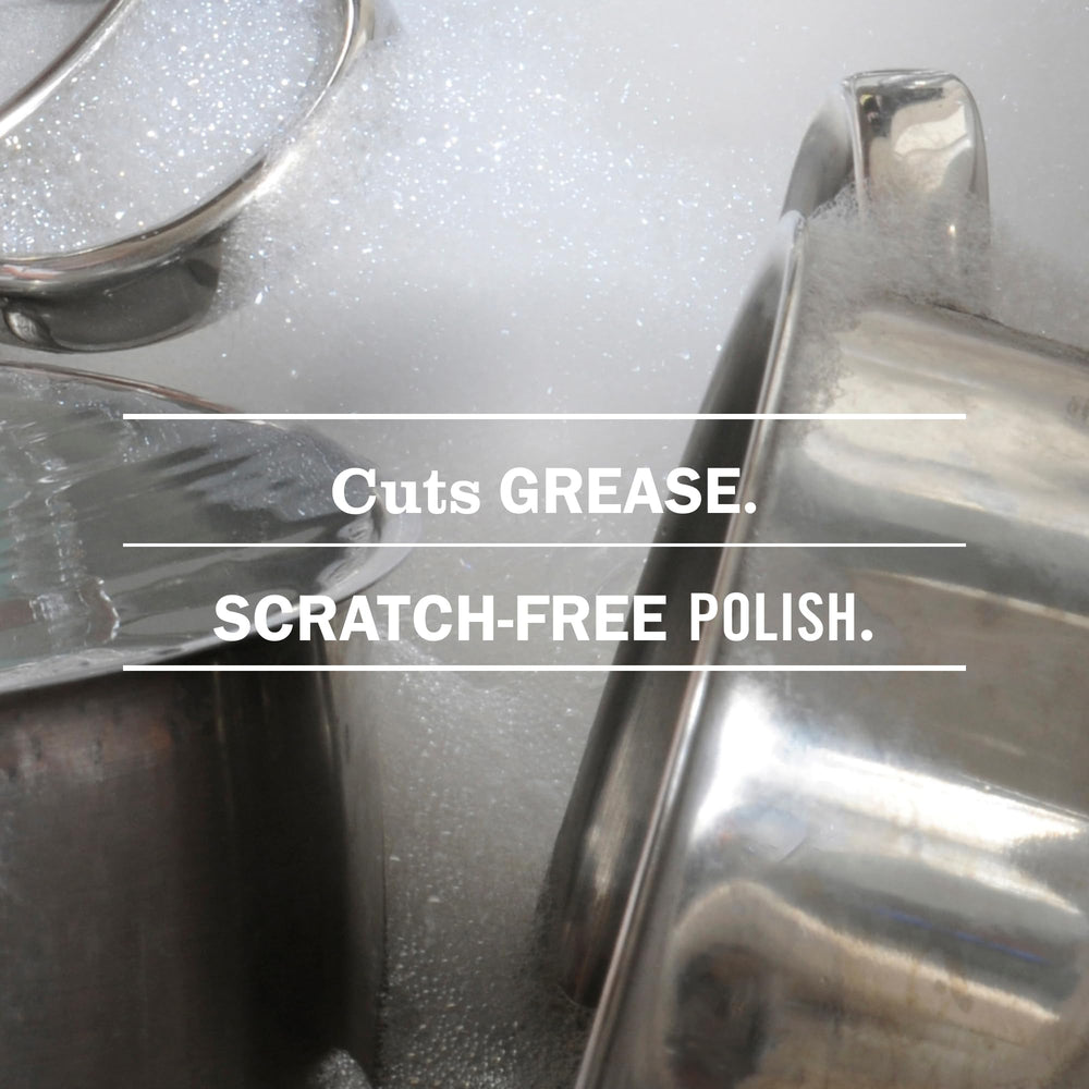 Stovetop after cleaning with Mrs. Meyer's Baking Soda Cream Cleaner removes grease