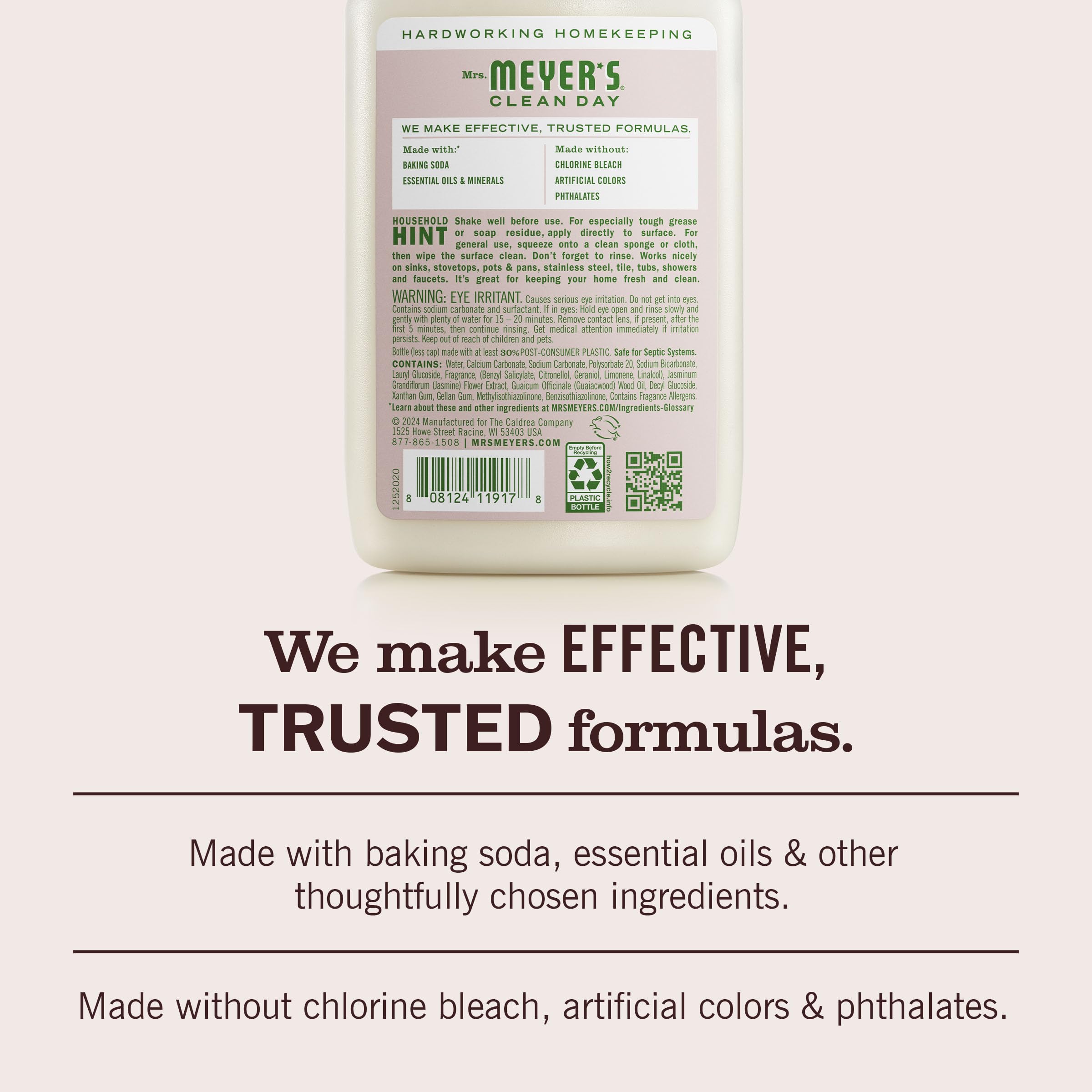 Scratch-free polish achieved with Mrs. Meyer's Baking Soda Cream Cleaner