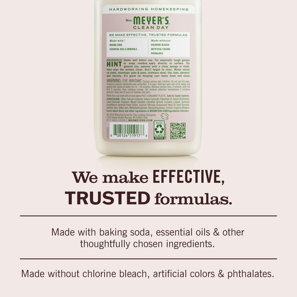 Scratch-free polish achieved with Mrs. Meyer's Baking Soda Cream Cleaner