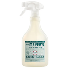 Mrs. Meyer’s Birchwood Fabric Freshener bottle ready to refresh textiles