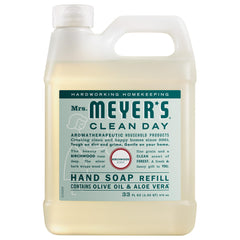 Mrs. Meyer's Birchwood refill bottle, 33 oz, for easy restocking.