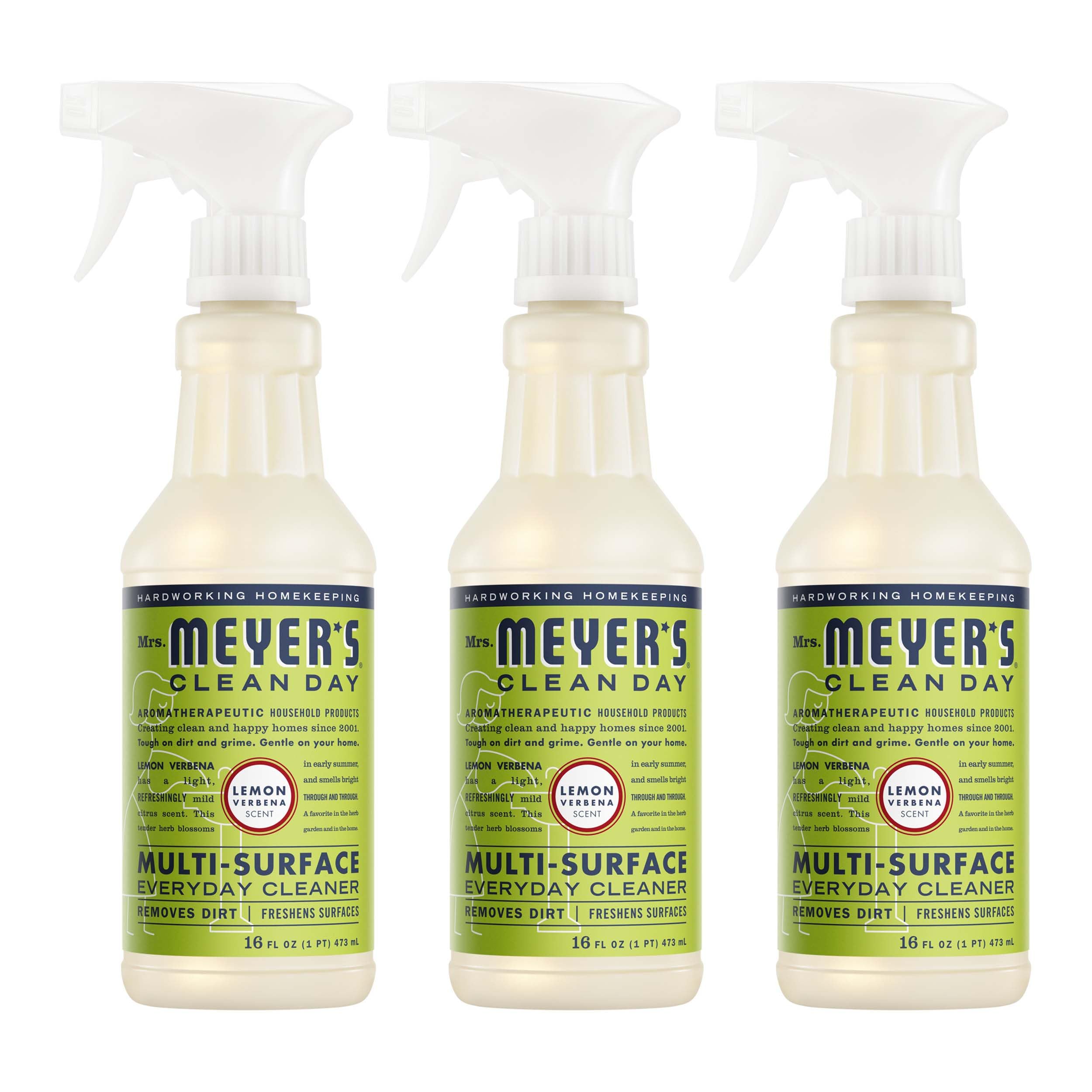 Mrs. Meyer's Clean Day lemon verbena bottle ready for quick cleanups with garden scent