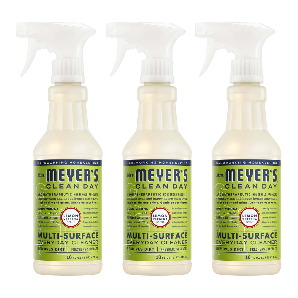 Mrs. Meyer's Clean Day lemon verbena bottle ready for quick cleanups with garden scent