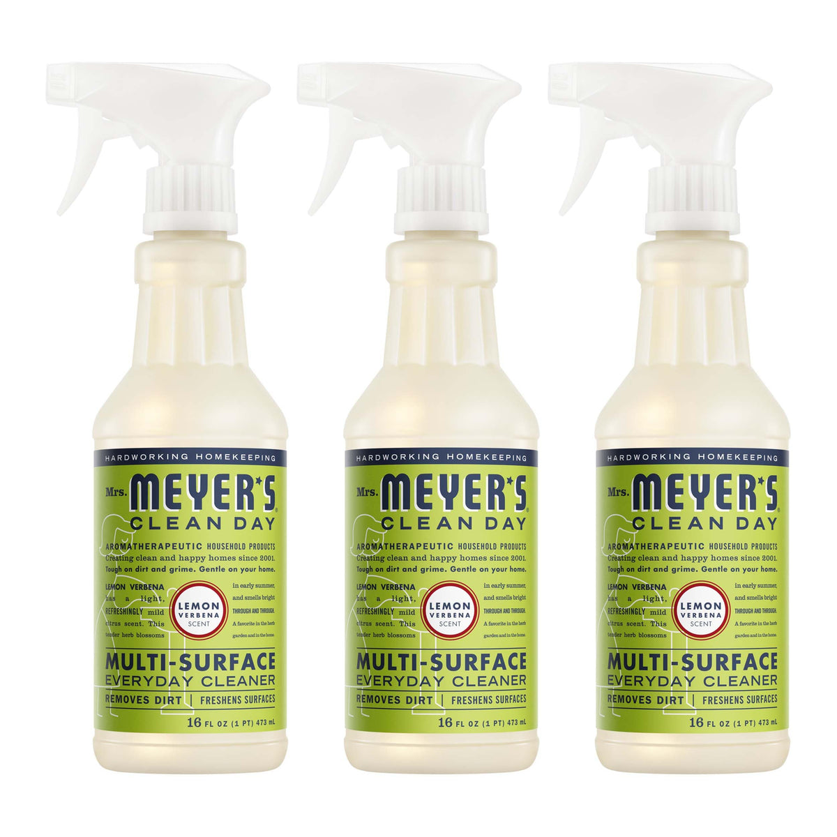 Mrs. Meyer's Clean Day lemon verbena bottle ready for quick cleanups with garden scent