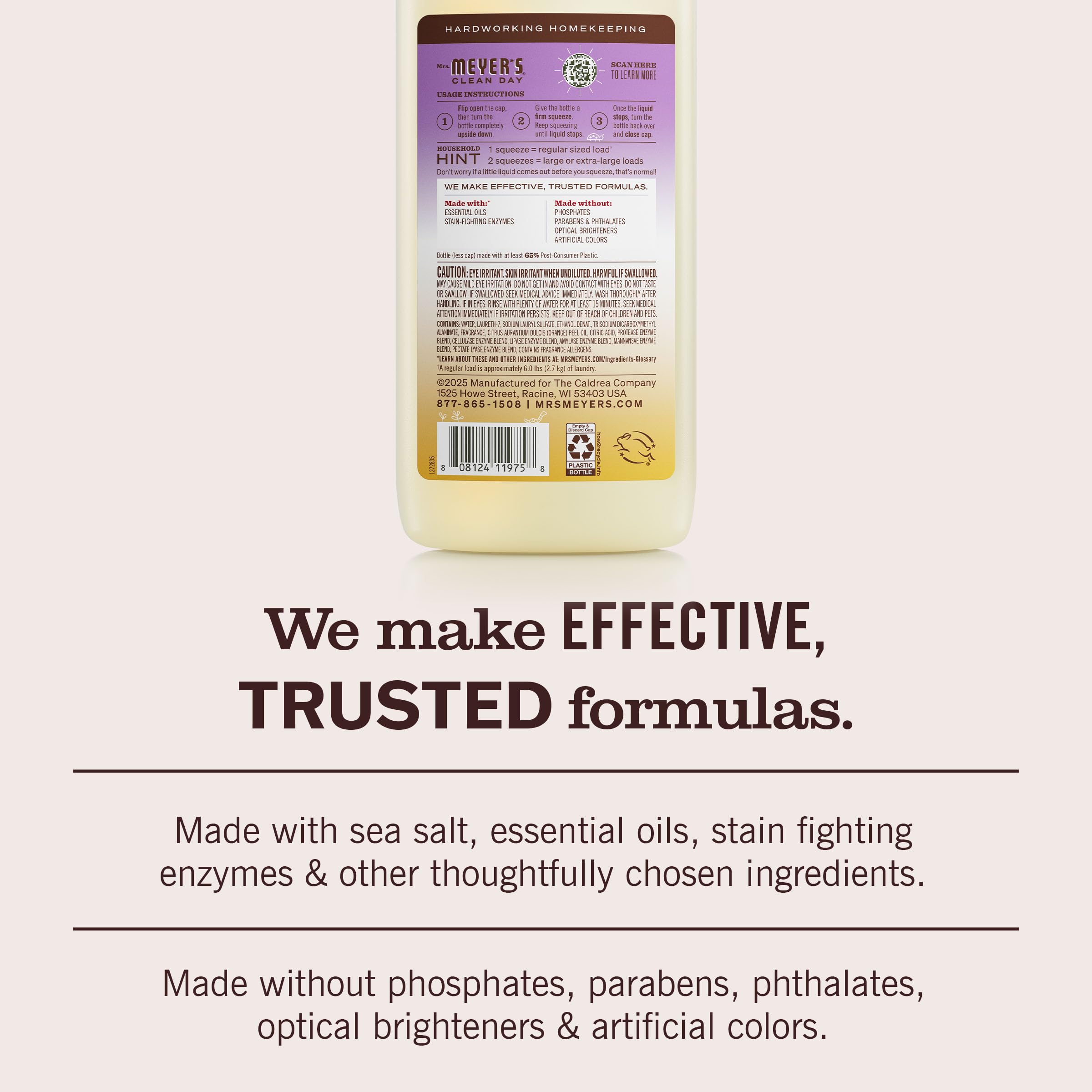 Scent notes include lemon, violet, and pansy for a refreshing laundry aroma.