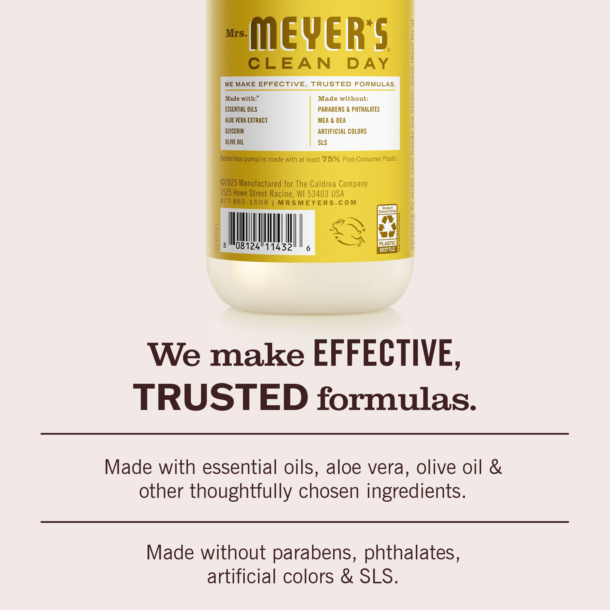 Mrs. Meyer's three-pack keeps hands clean throughout the week.