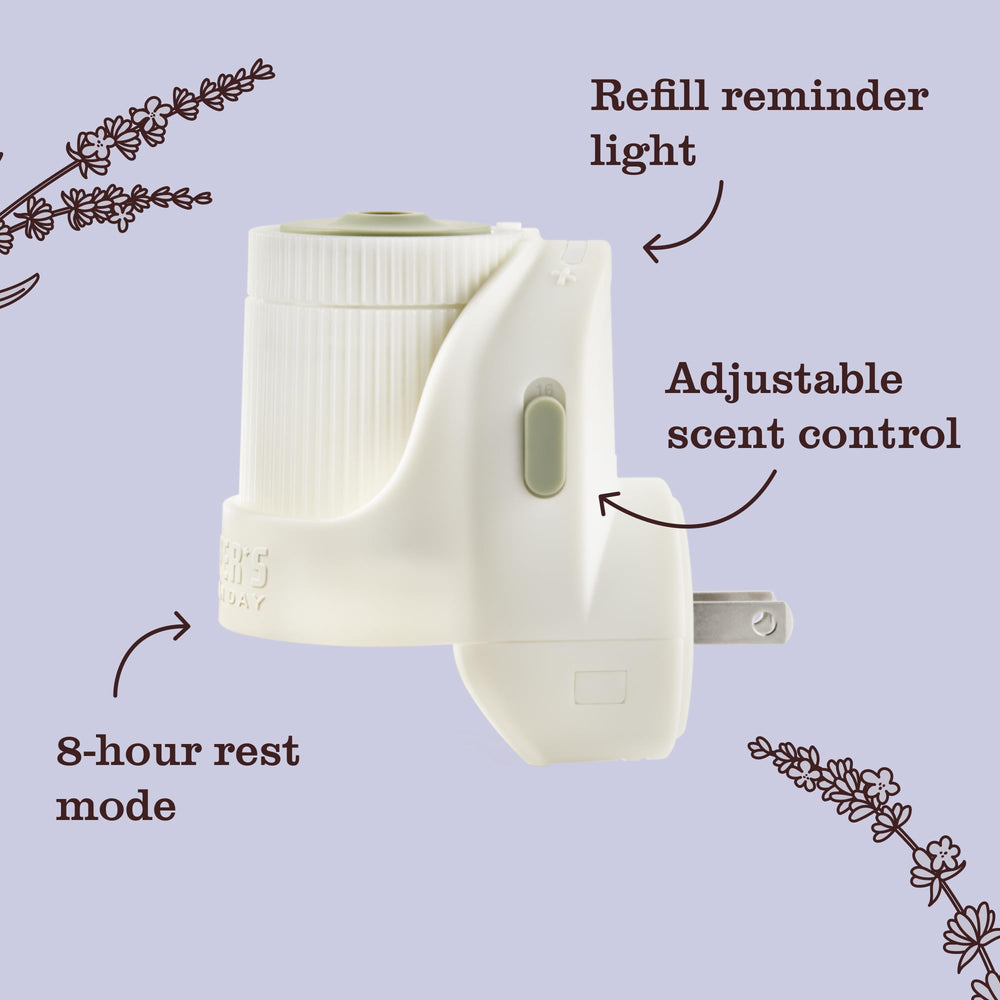 Diffuser plug with Lavender refill ready to diffuse scent in the room