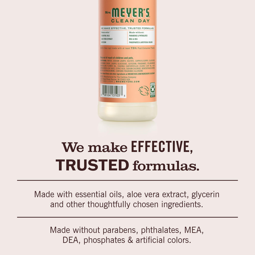 Hand-wash friendly formula cleans grease without harsh residue