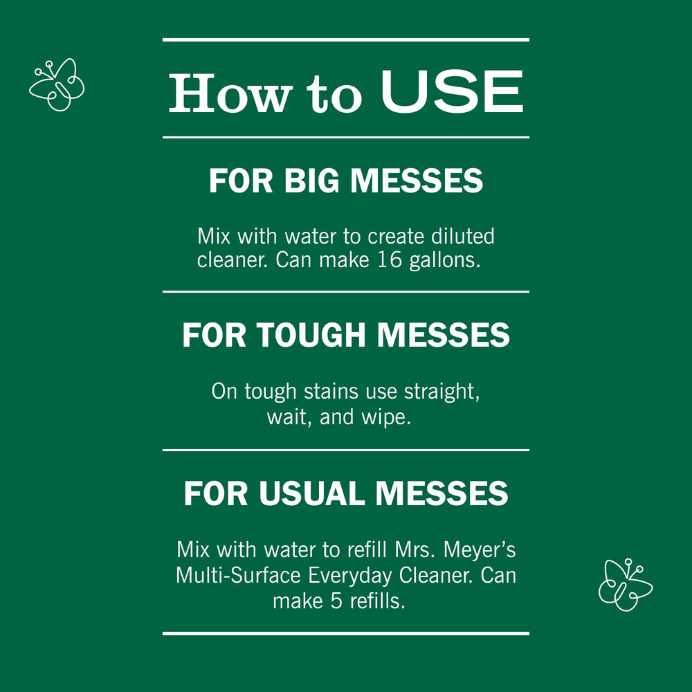 Mrs. Meyer's Clean Day full-strength cleaner in bathroom surfaces