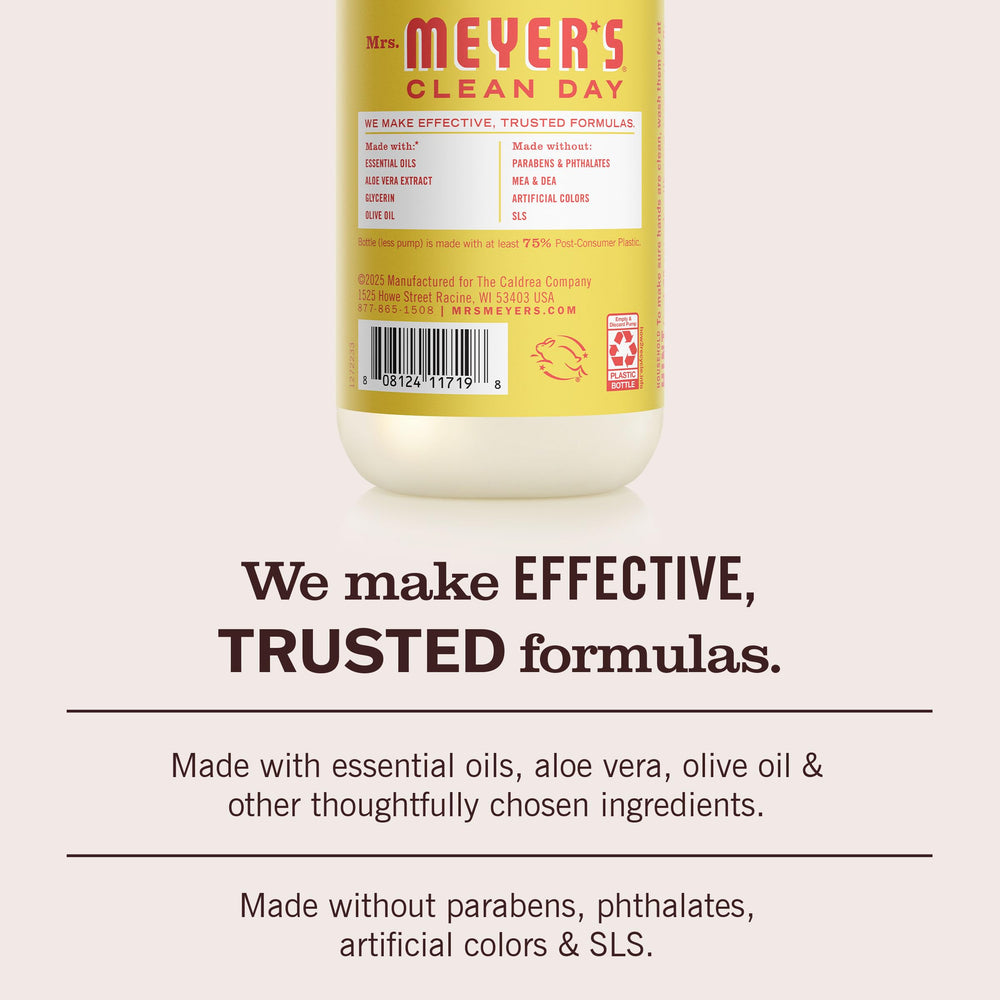 Mrs. Meyer's hand soap beside kitchen sink for daily hand care