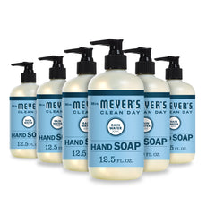 Mrs. Meyer's Clean Day Rain Water hand soap bottle front view, refreshing scent