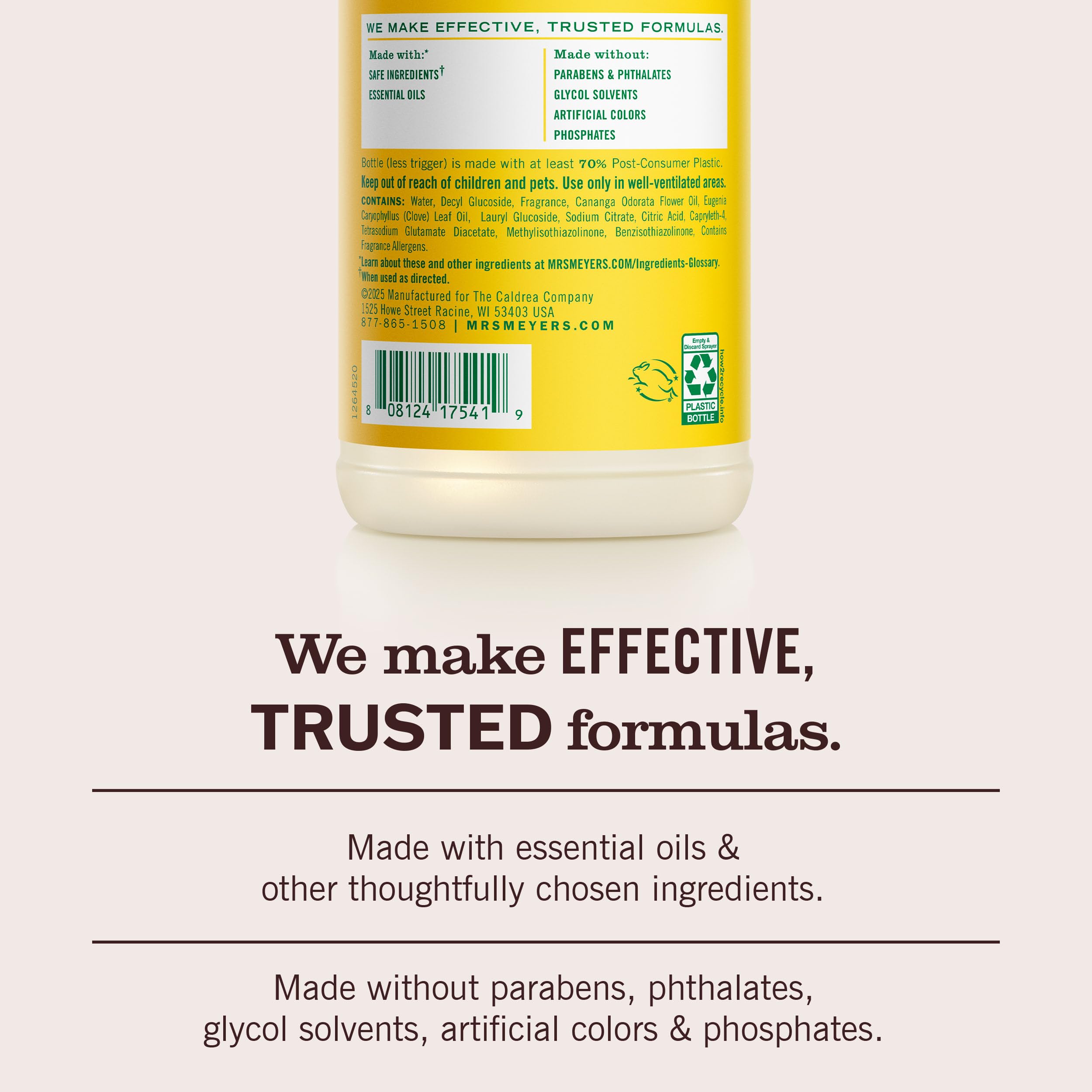 Garden-inspired Honeysuckle scent depicted on surface during cleaning.