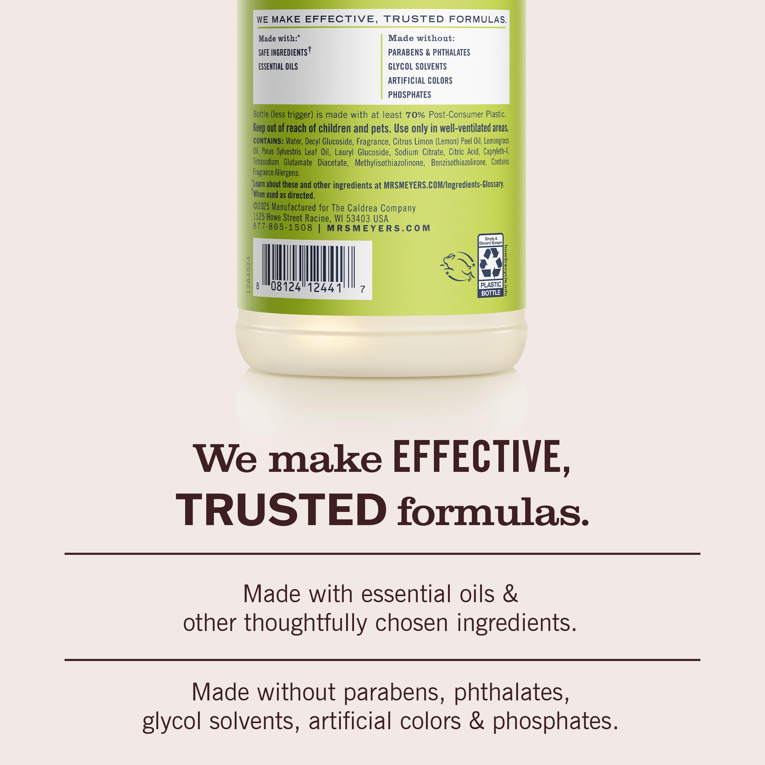 Kitchen counters quick cleaning using Mrs. Meyer's lemon verbena cleaner