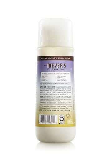 Close-up of the label on Mrs. Meyer's Scent Booster highlighting features.