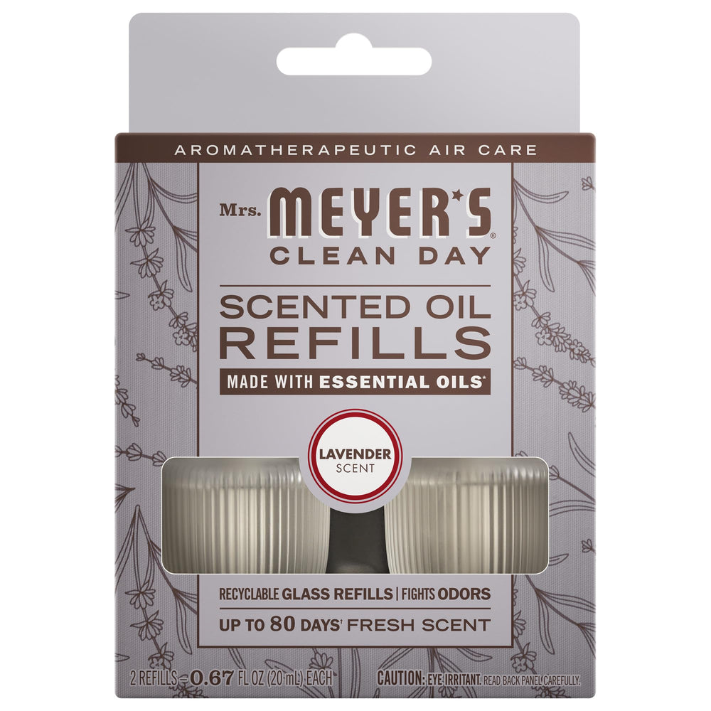 Mrs. Meyer's Lavender oil refills in glass jar close-up for long-lasting fragrance