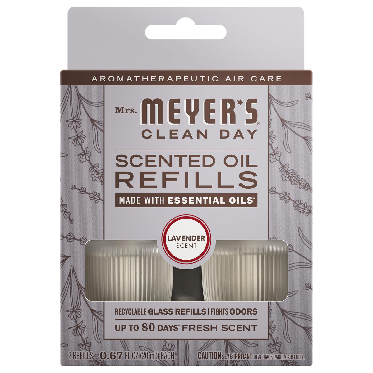 Mrs. Meyer's Lavender oil refills in glass jar close-up for long-lasting fragrance
