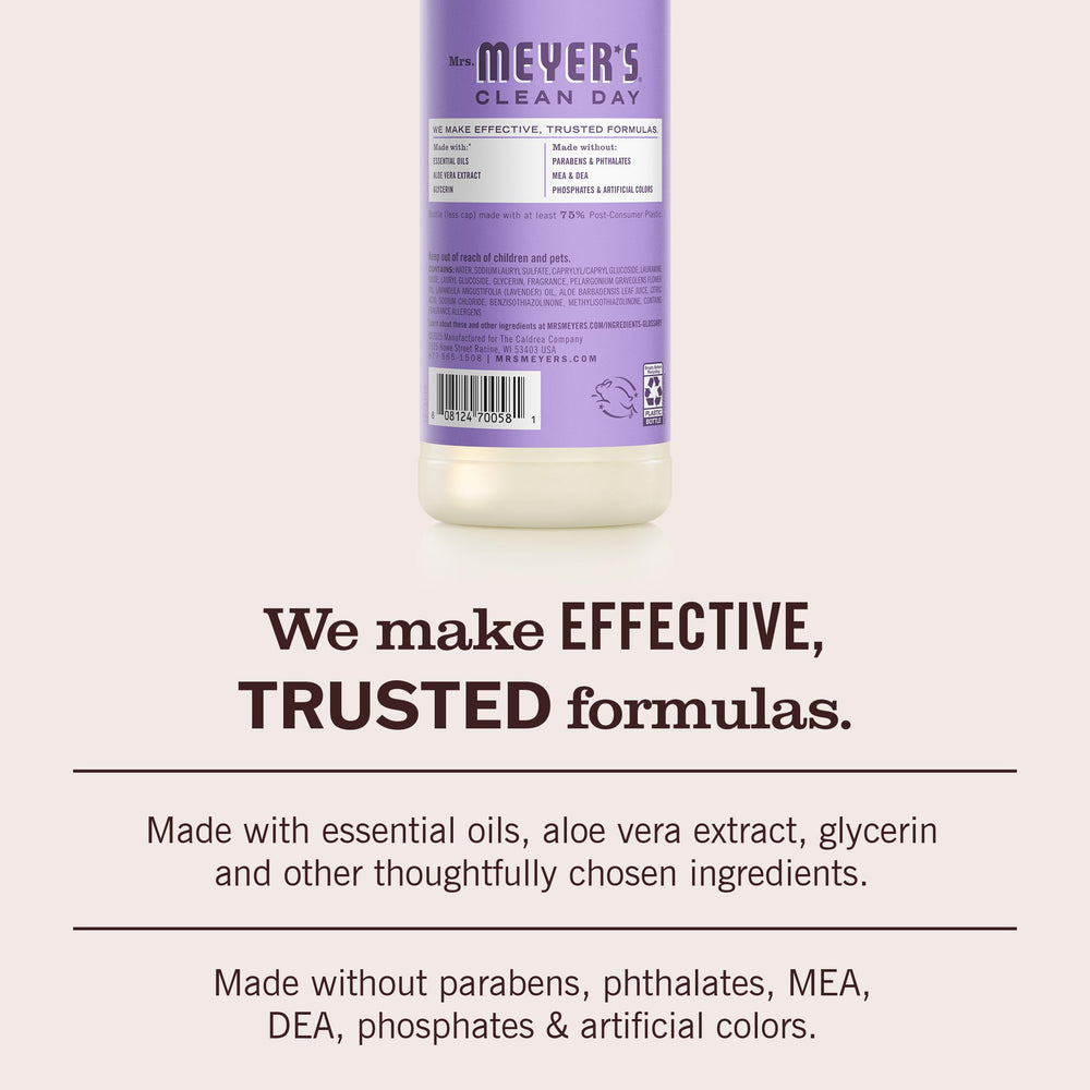 Pack of three Mrs. Meyer's Clean Day Lilac soap bottles for easy restocking.