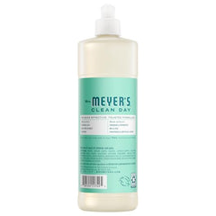Lush mint scented dish soap lather from Mrs. Meyer's cleans residue