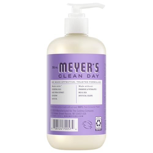 Lilac hand soap pump bottle delivering gentle cleansing and moisture.