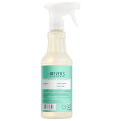 Mrs. Meyer's Clean Day Mint spray in action on nonporous surfaces for fast results.