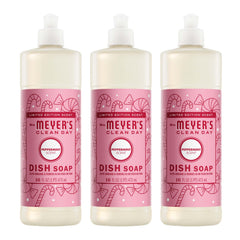 Bottle of Mrs. Meyer's Clean Day Peppermint Dish Soap ready for grease-cutting cleanup.