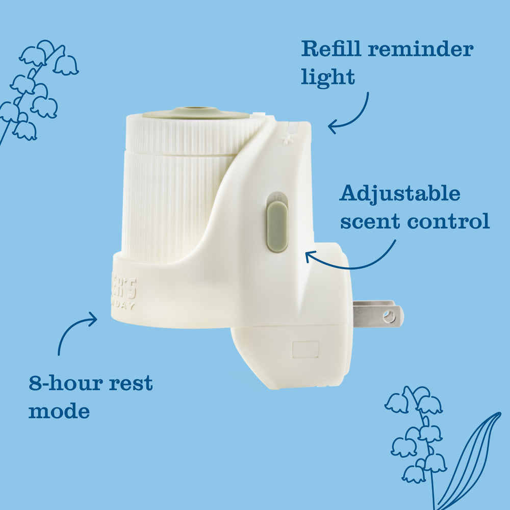 Rain Water scent control dial on Mrs. Meyer's Clean Day diffuser
