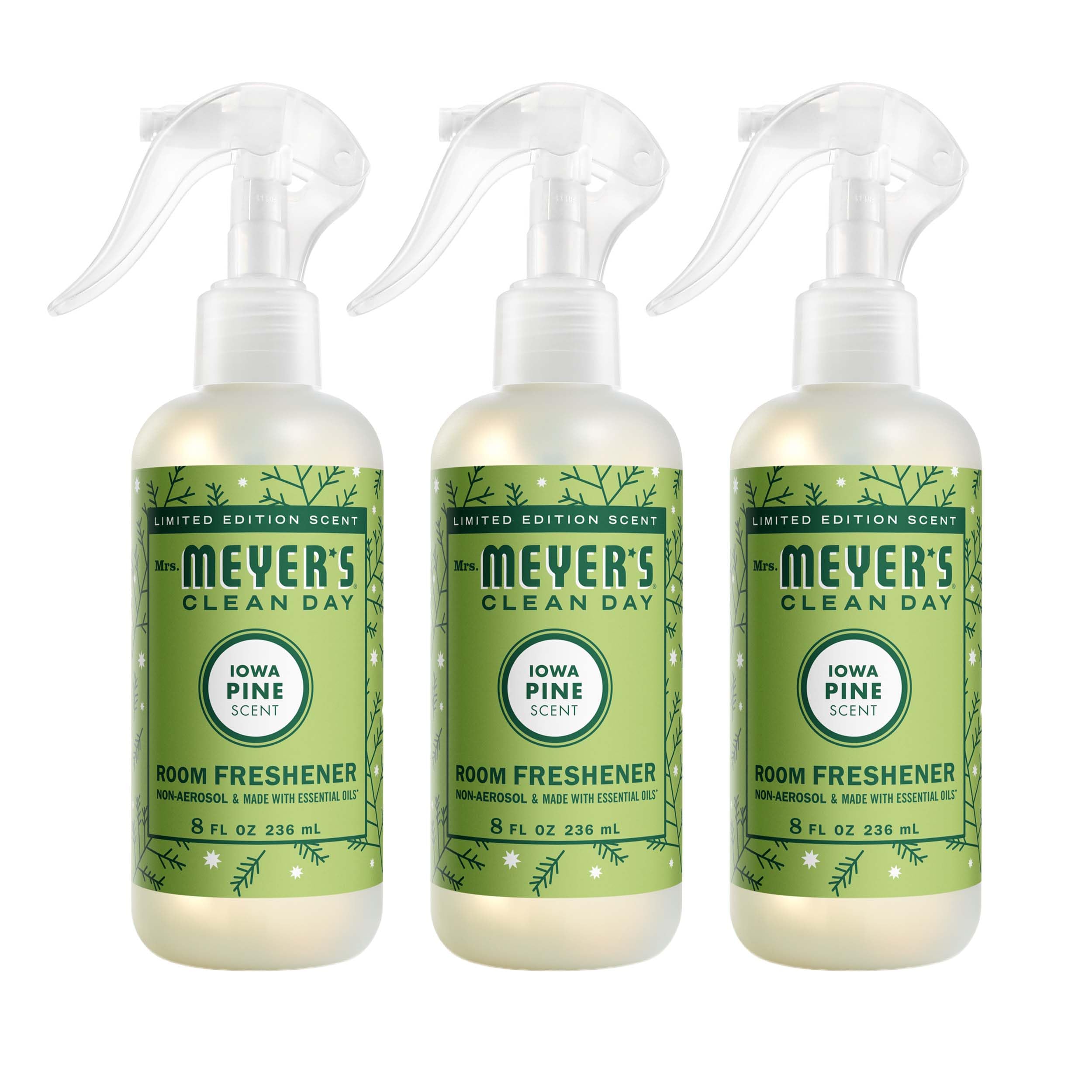 Mrs. Meyer's Clean Day Iowa Pine bottle for quick room refreshment