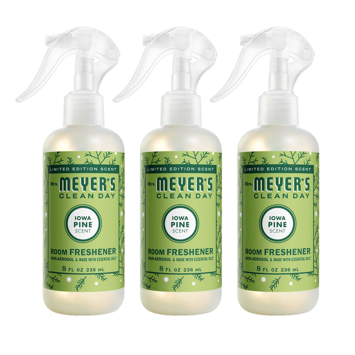 Mrs. Meyer's Clean Day Iowa Pine bottle for quick room refreshment