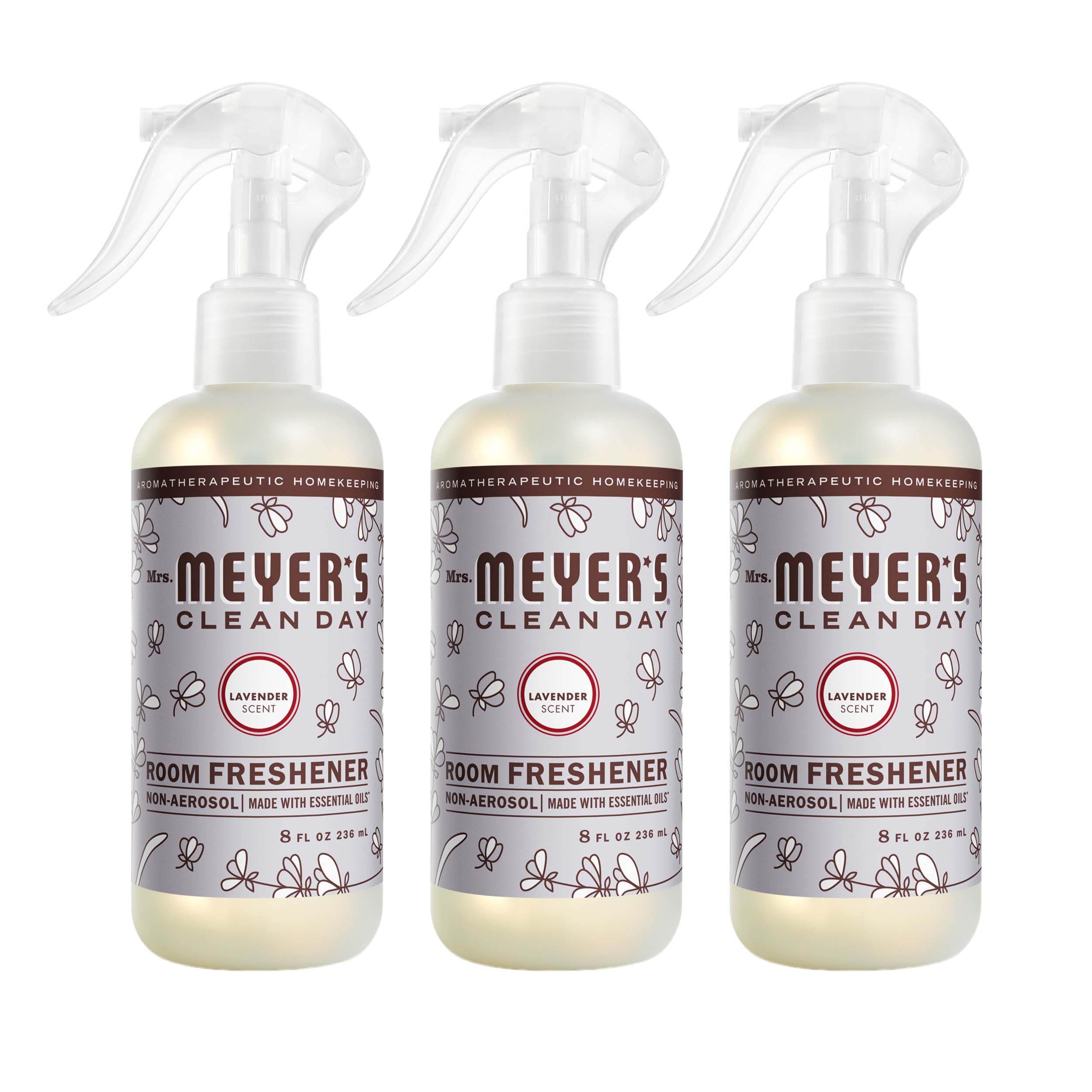 Mrs. Meyer's Lavender Room Spray bottle releasing a fresh scent for any room