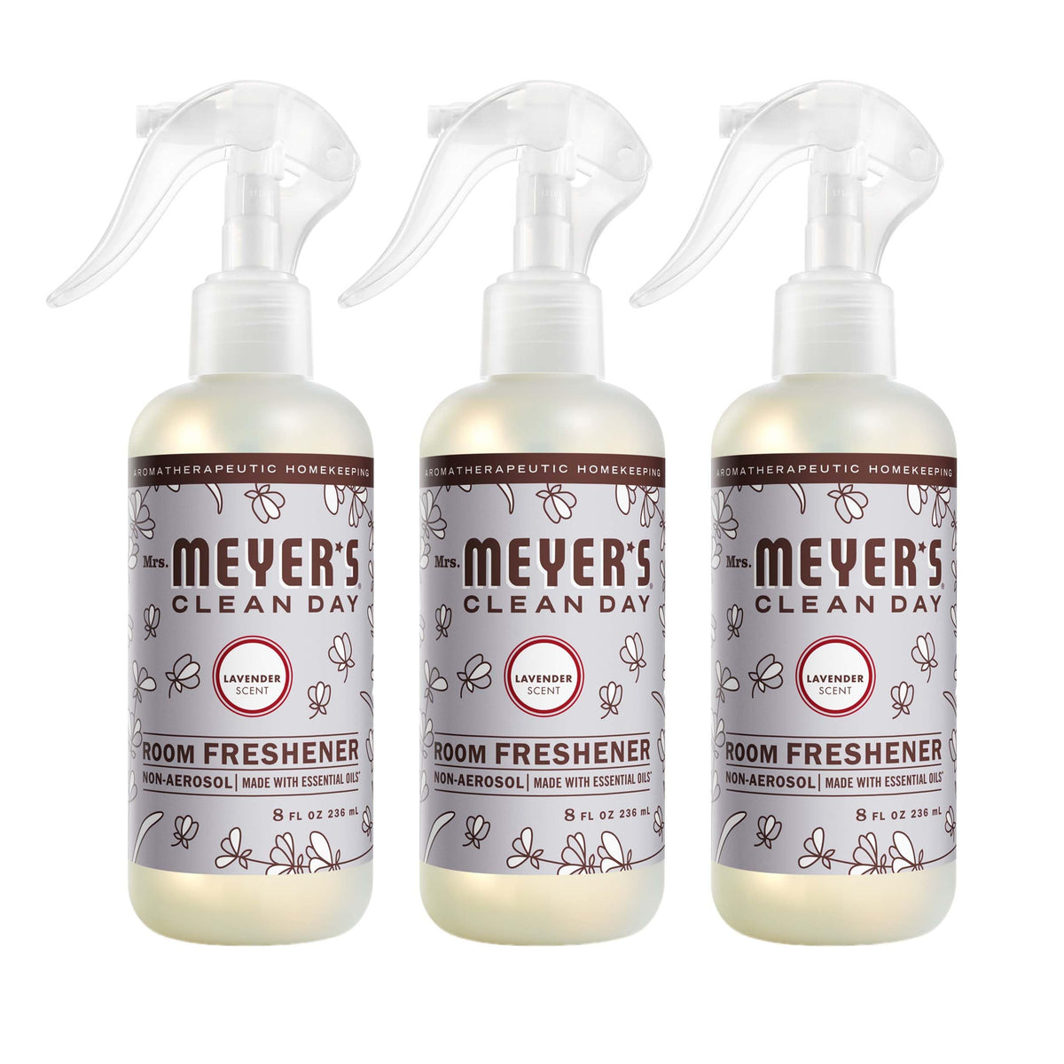 Mrs. Meyer's Lavender Room Spray bottle releasing a fresh scent for any room