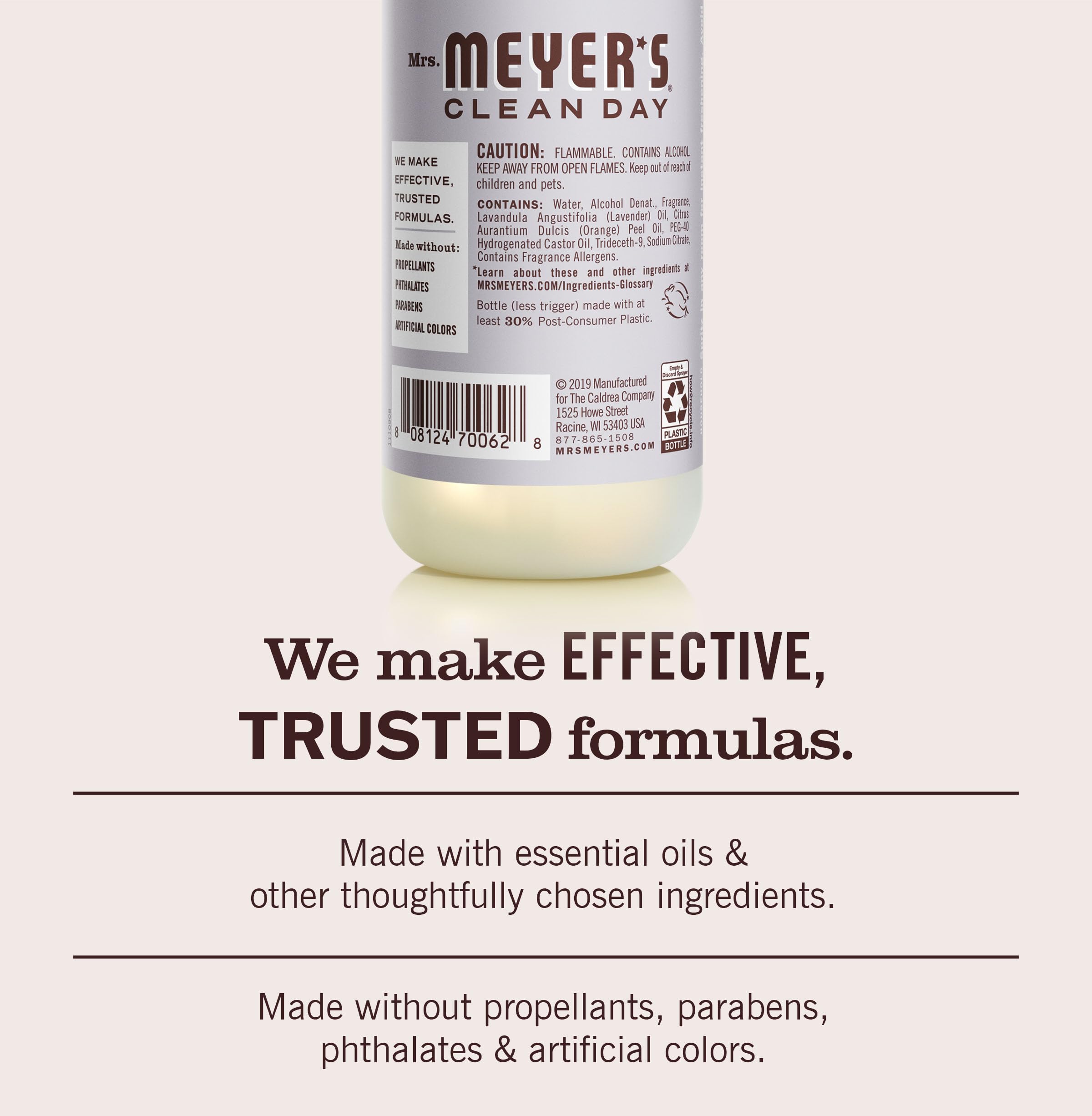 Label close-up highlighting cruelty-free certification and ingredients