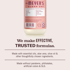 Mrs. Meyer's Clean Day Rose hand soap pump enables easy dispensing after handwashing.