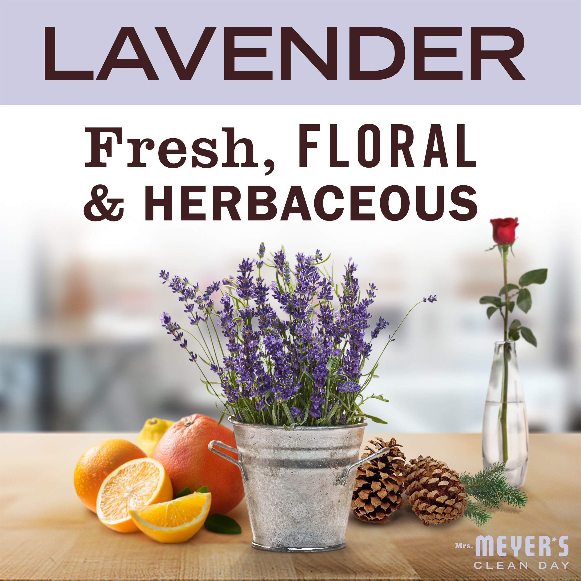 Spray bottle delivering quick, refreshed hands with lavender scent