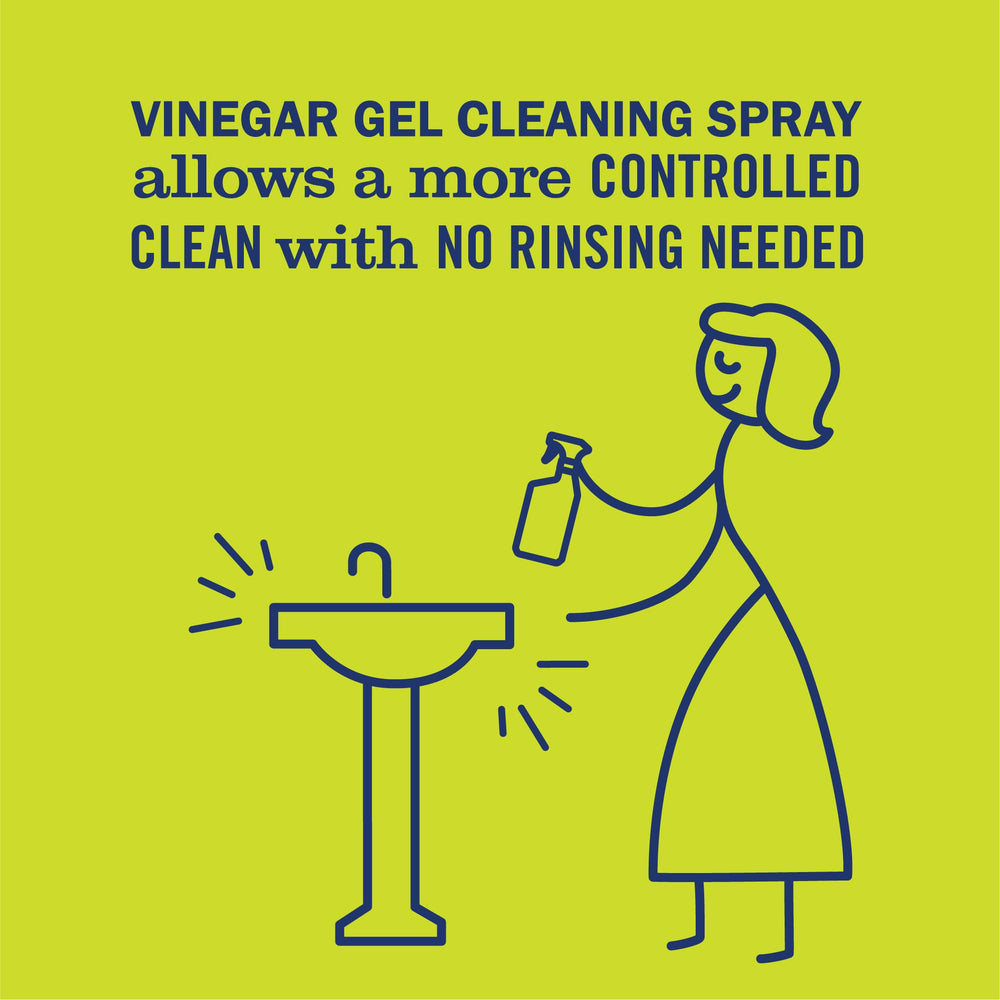 Mrs. Meyer's Vinegar Gel Lemon Verbena scent freshens the bathroom.
