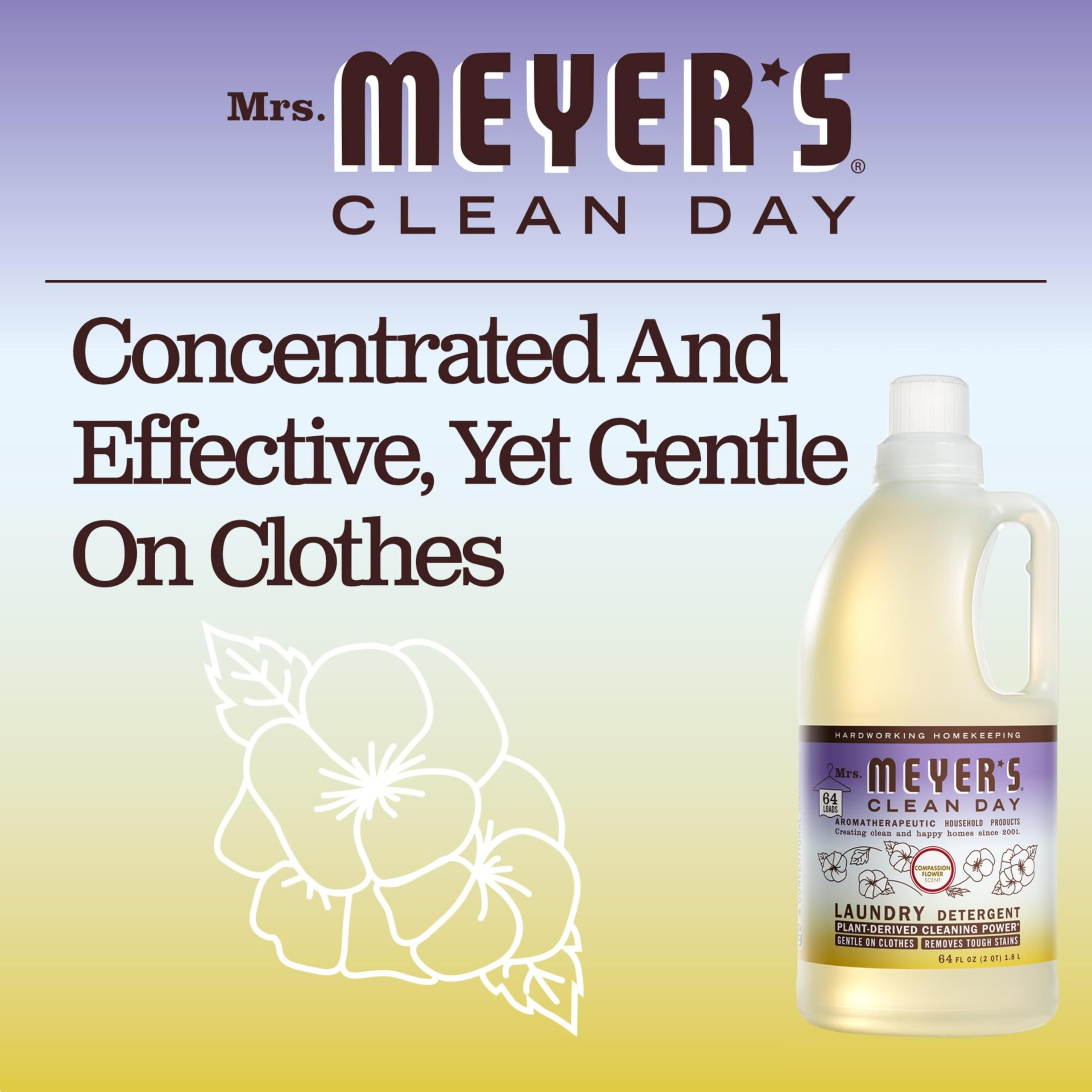 Bottle emphasizes biodegradable formula and plant-derived ingredients.
