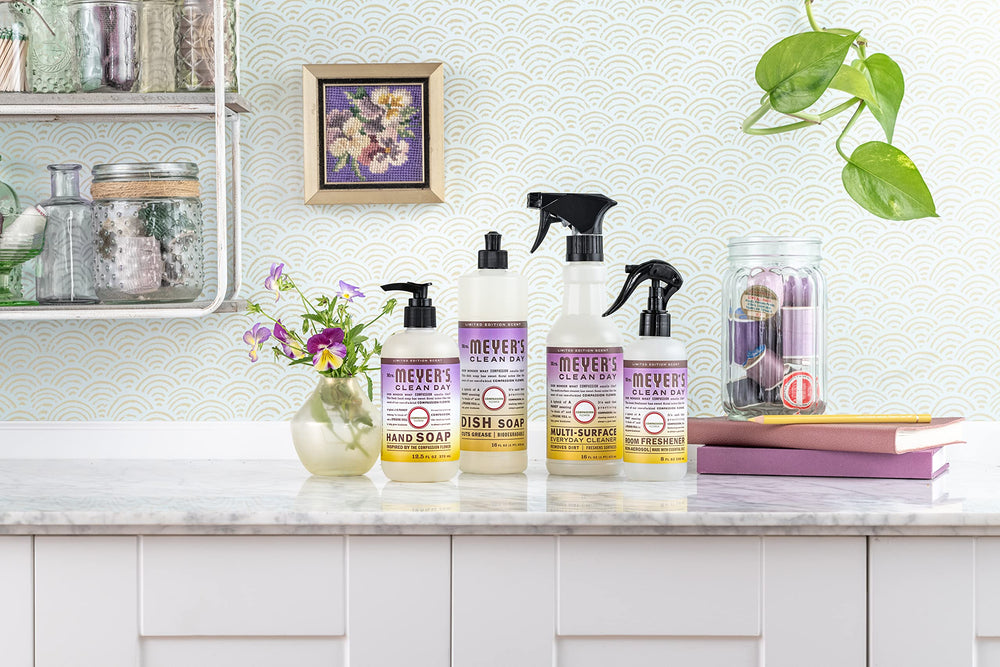 Mrs. Meyer's Compassion Flower Leaping Bunny label signals cruelty-free promise