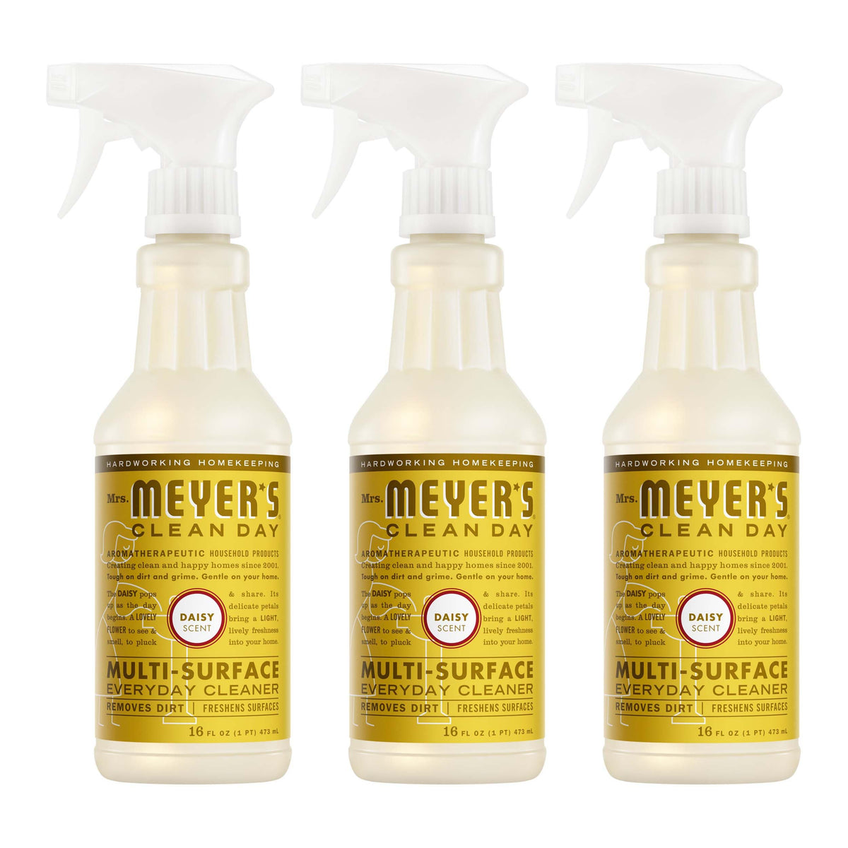 Mrs. Meyer's Daisy Clean Day bottle front for quick daily multi-surface cleaning.