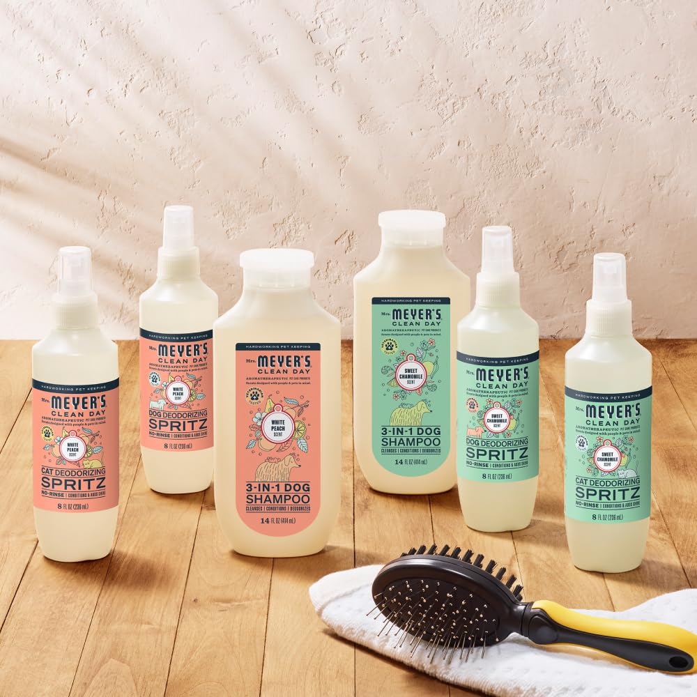 Mrs. Meyer's Dog Deodorizing Spray cruelty-free badge on packaging