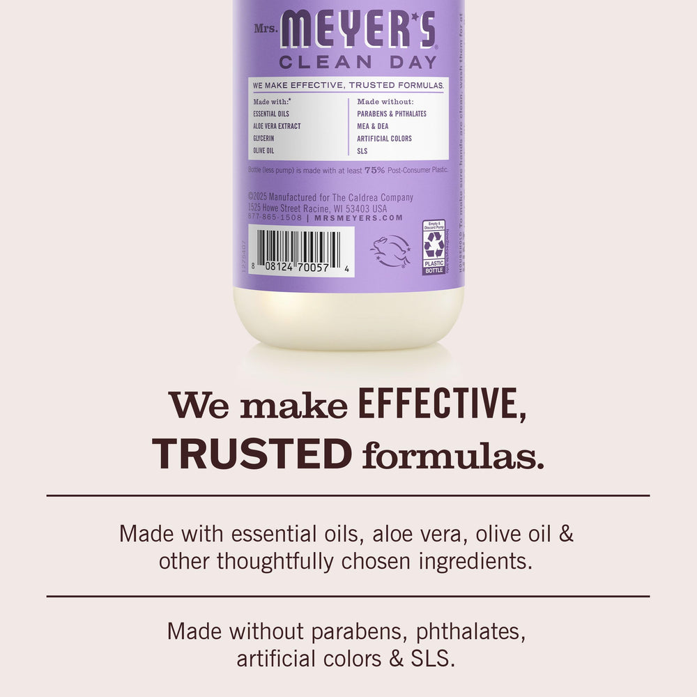 Leaping Bunny cruelty-free certification for Mrs. Meyer's products.