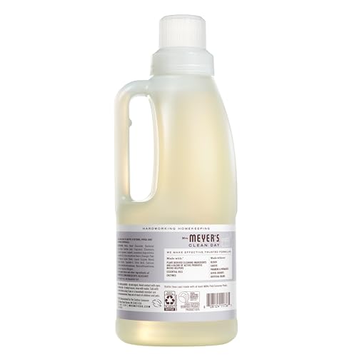 Mrs. Meyer's Probiotic Drain Maintenance Lavender label closeup highlights ingredients.
