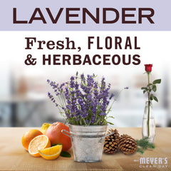 Mrs. Meyer's Probiotic Drain Maintenance Lavender lavender blooms evoke garden fragrance.