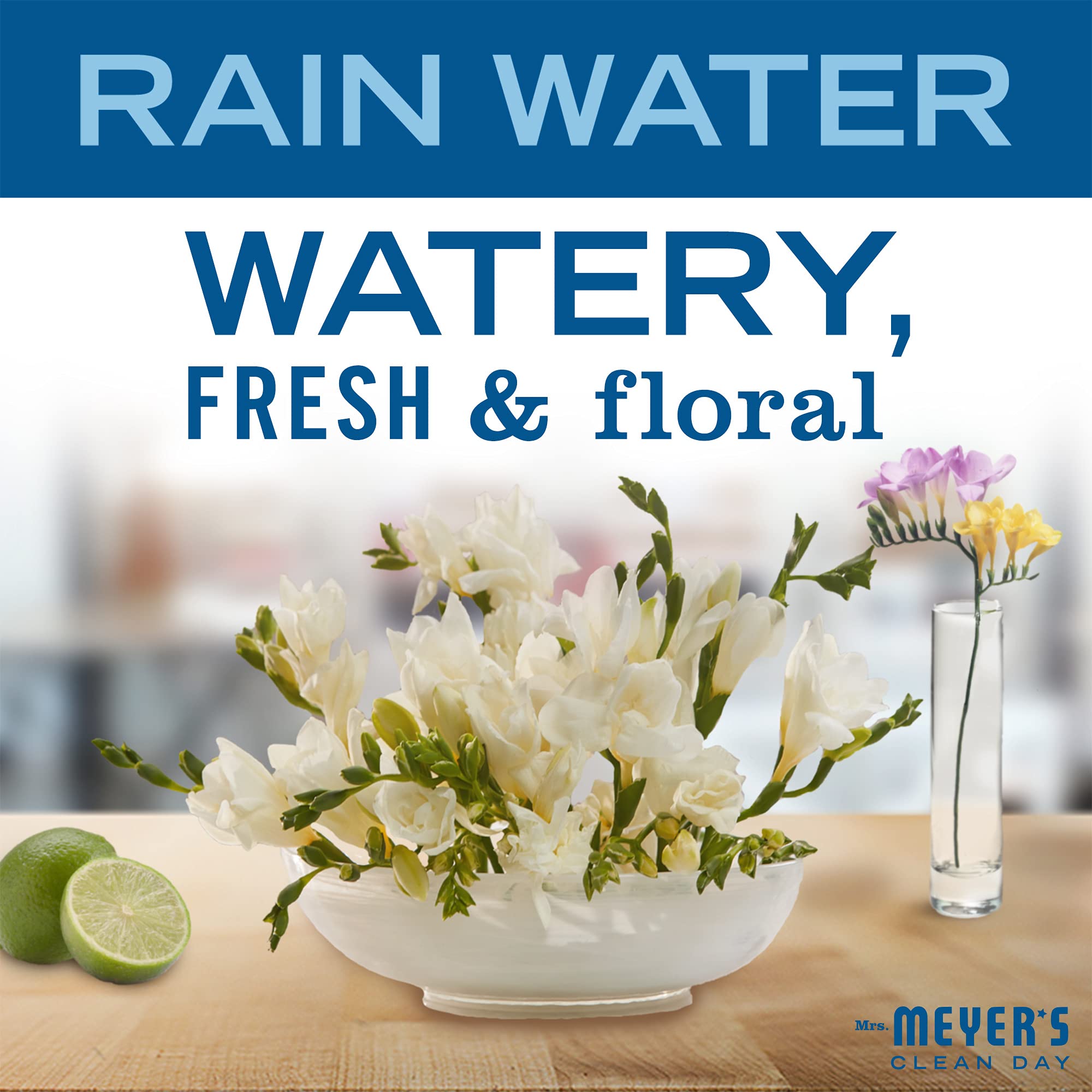 Pour spout view of Mrs. Meyer's Rain Water detergent for easy dosing.