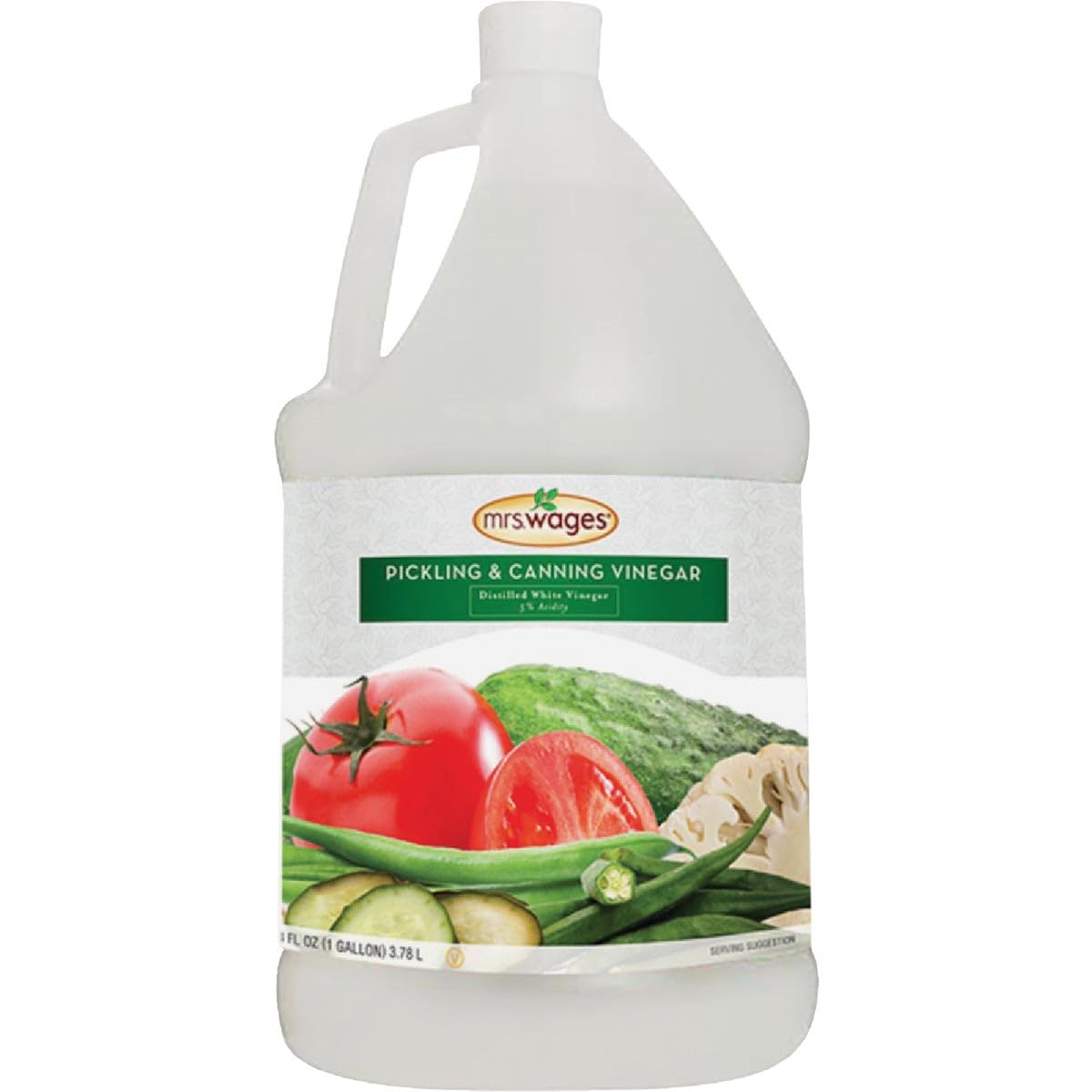 Mrs. Wages pickling vinegar bottle ready for canning, adds balanced tang to recipes