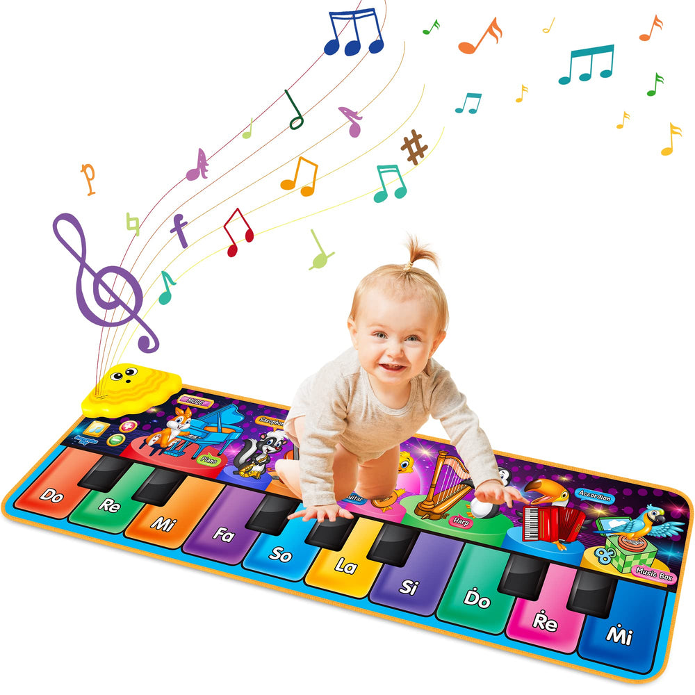 MR.TN Kids musical piano mat with 25 sounds for playful exploration